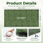 Artificial Boxwood Backdrop Roll: 60"x120" UV-Anti Greenery Faux Grass Hedge - Image 2