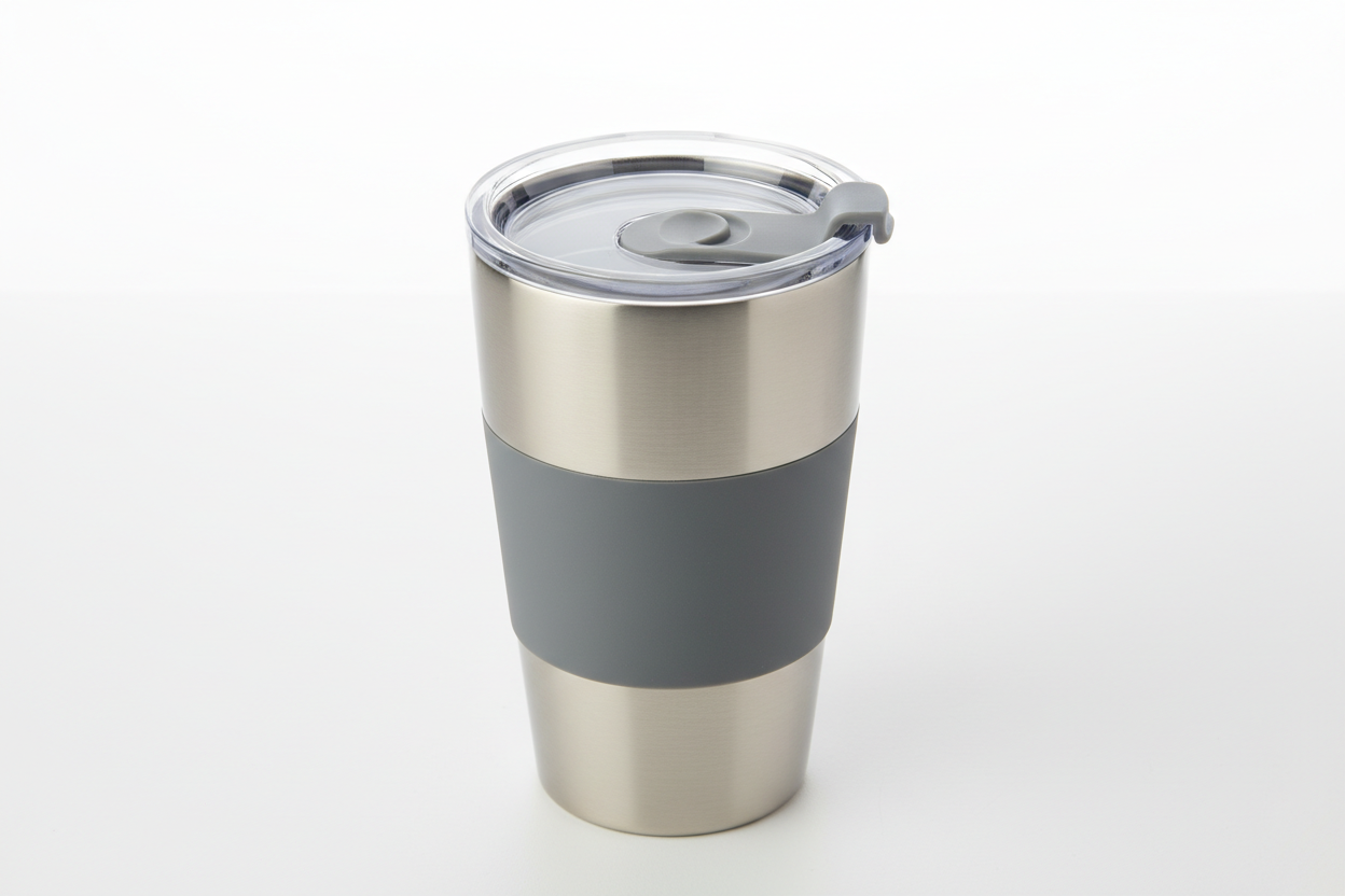 Travel-Friendly Tumbler with Lid
Designed for on-the-go lifestyles, this tumbler comes with a spill-proof lid and a non-slip grip. Ideal for gym sessions, road trips, or office use, it ensures your drink stays secure while you stay hydrated. (make it real photo)